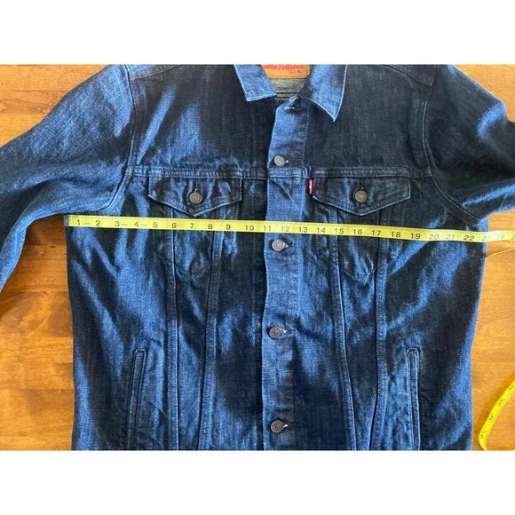 Levi's Denim Trucker Jacket Classic Fit Dark Wash Jean Jacket XL EUC